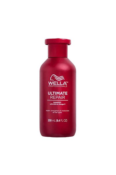 Wella Ultimate Repair Shampoo 250ml, Sanfte Reinigung, repariert geschädigtes Haar, mit Metallreinig
