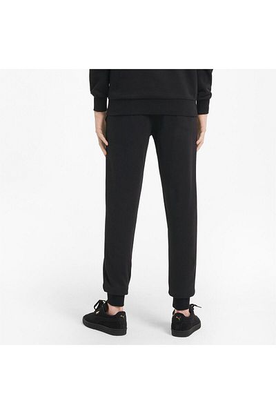 Puma Μαύρο ανδρικό παντελόνι με μανσέτες Puma Classics