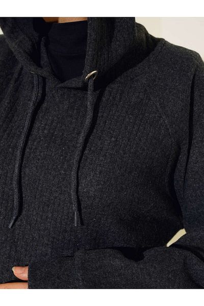 Modamorfo Σετ με κουκούλα και τσέπη καγκουρό - ανθρακί