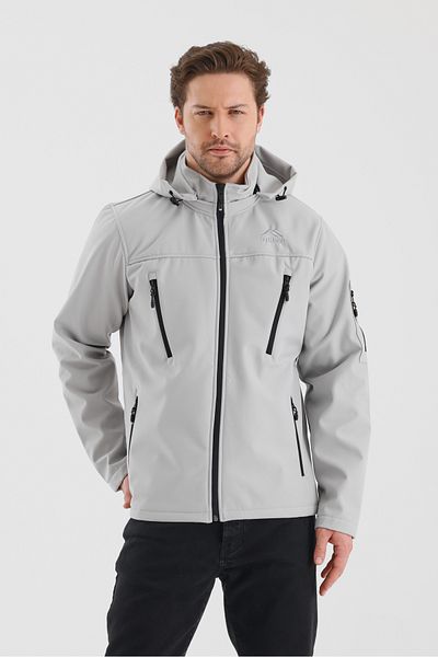 B.HE.Z Αδιάβροχο ανδρικό παλτό Softshell με αφαιρούμενο φερμουάρ και φλις εσωτερικά