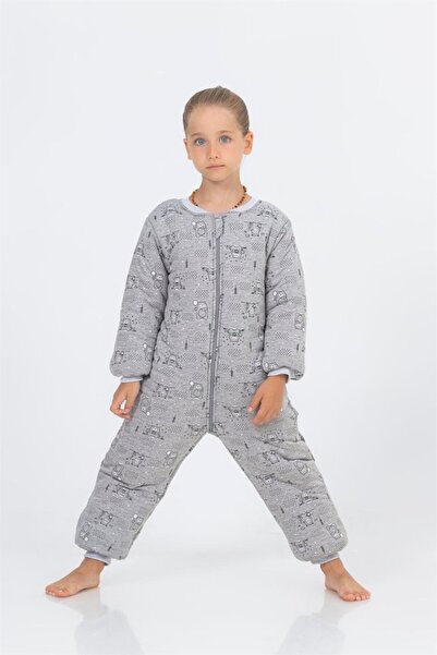 Cantoy Kız Erkek Çocuk Kalın Elyaf Dolgulu Premium Kalite 2.5 Tog Desenli Uyk...