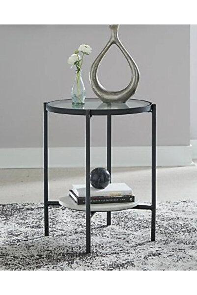 Pinkcloset 42 ÇAP OSLO  BEYAZ ALT YAN SEHPA FÜME CAM