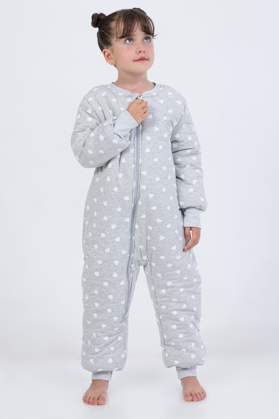 Cantoy Kız Erkek Çocuk Kalın Elyaf Dolgulu Premium Kalite 2.5 Tog Desenli Uyku Tulumu