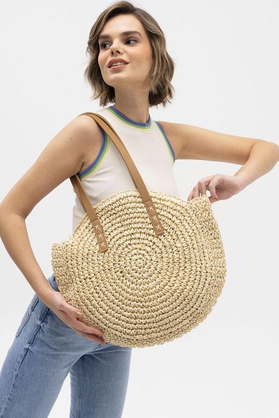 Matthew Cox Select Hsr1183 Straw Arm Bag Beige