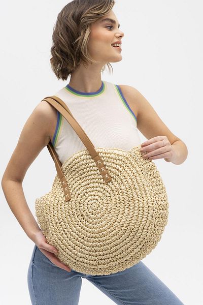 Matthew Cox Select Hsr1183 Straw Arm Bag Beige