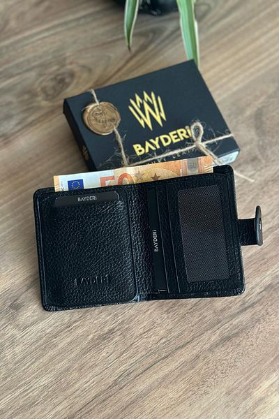 BAYDERİ Mecak Genuine Leather Wallet Card Holder