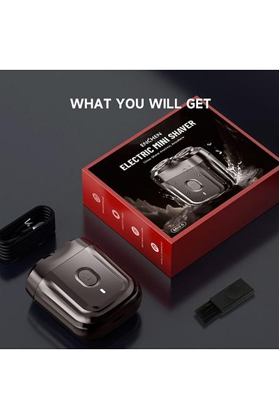 Enchen Mini Electric Razor, Aluminum Alloy Body, 3D Floating Shaver Head for Home,Car,Trave