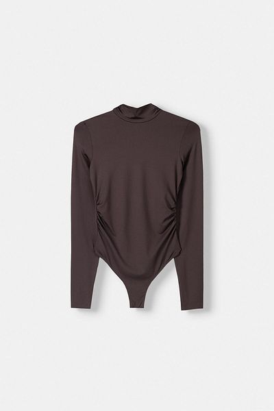 Bershka Long sleeve high neck bodysuit