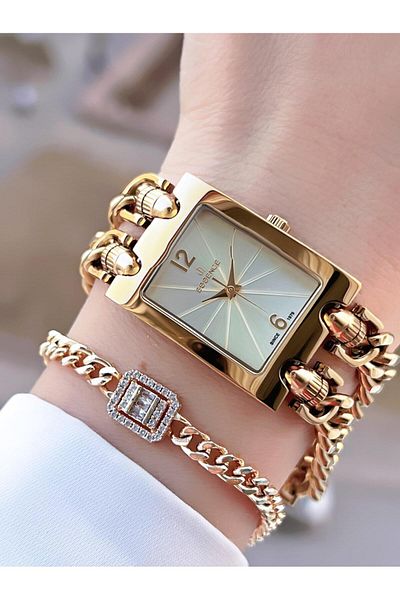 Essence Chain Design Women's Wrist Watch - Cord No Darkening, Steel Case, Bracelet Bd1232.110.K