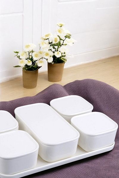 Digithome 5-Piece Porcelain Covered Breakfast Set 1-1-289