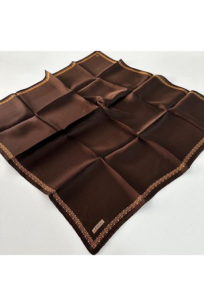 Armine Sura Pure Silk Coffee-Gold Scarf 24-25 Autumn Winter Season Pkt2903