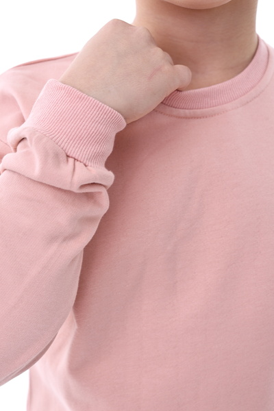 ZUZUNGA 2-Piece Basic Children's Sweatshirt 3-10 Years Old Powder-Cream