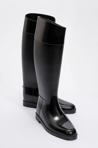 LuviShoes MARGE Μαύρα γυναικεία μποτάκια βροχής