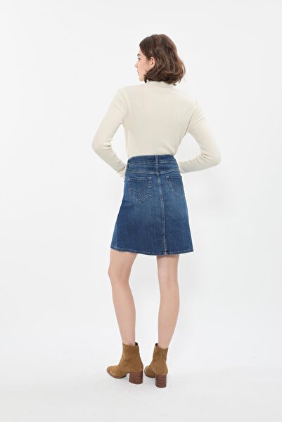 Bluewhite Blue White Kadın Jean Etek Diz Üstü