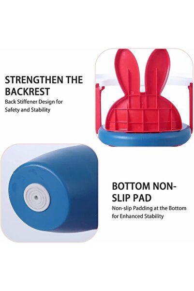 Yelajoy Portable Baby High Chair, With Tray Dining Table, Safety and Stable, Seat for Toddler, Red