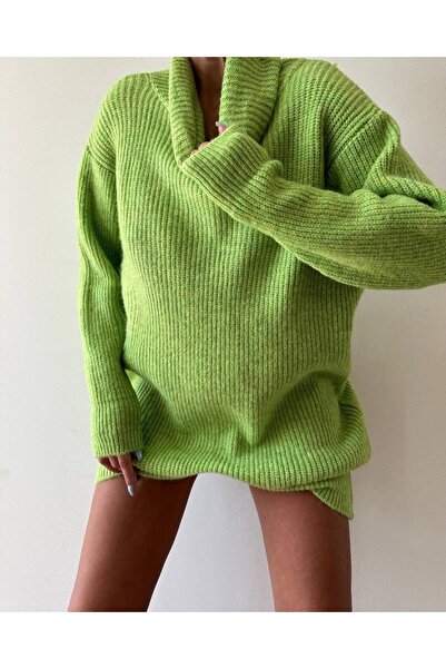 Paraf style Γυναικείο Πλεκτό Πουλόβερ με ζιβάγκο Oversize