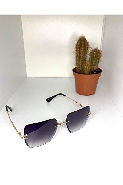 Atlas Accessory Women's Square Crystal Cut Sunglasses Vintage