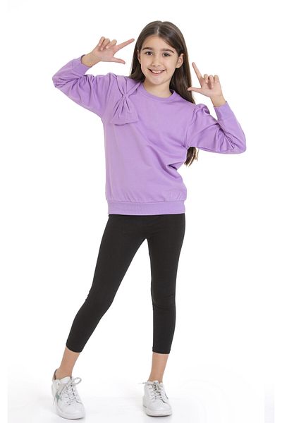 My Hanne Girl's Sweat with Ribbon Detail 74257