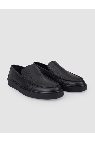 Cabani 100% Genuine Leather Black Men's Loafer