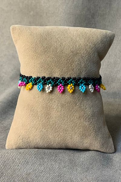 Uretti - Hülya 7360 Handmade Colorful Sand Bead Flower Anklet