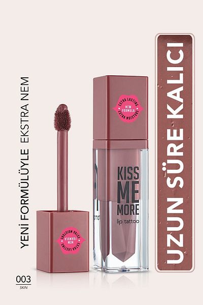 Flormar Long Lasting Matte Lipstick - Kiss Me More-003 Skin-8682536040648