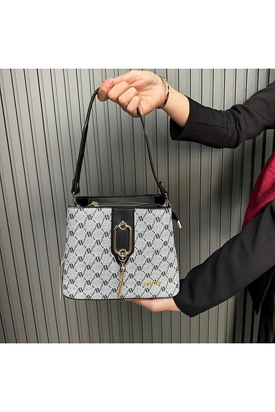 Armine Ar36105 Model Gray Dotted Bag
