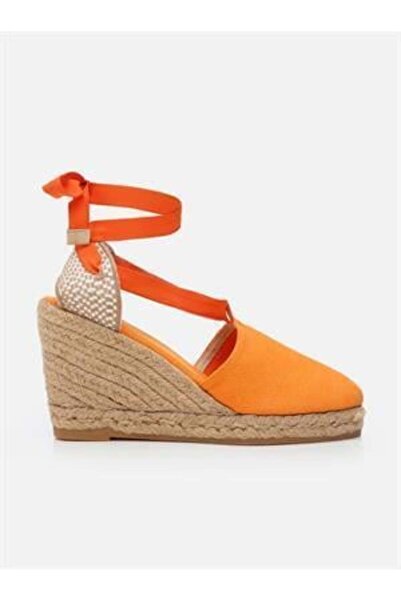 Su Espadril Ramblas Orange Women's Wedge Heeled Espadrille