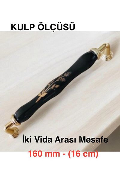 Porcellana Perla (16cm)-Porcelain Cabinet Handle Handle Furniture Drawer Cloakroom Bathroom Handle Kulb-Metal-Sapphire160Mm-Stk3321