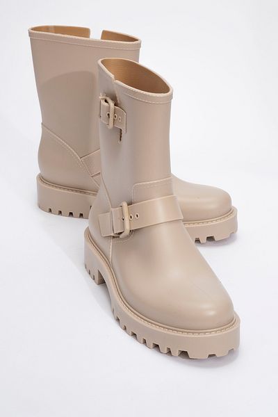 LuviShoes Γυναικείες μπότες βροχής ZONE Beige