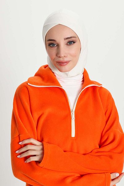 Aisha's Design Front Cross Detailed Hijab Bonnet, Tb-4Rb
