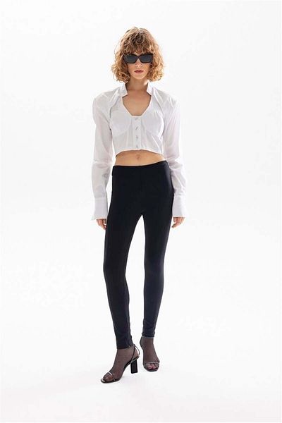 RİVUS Zipper Detailed Tights - Black