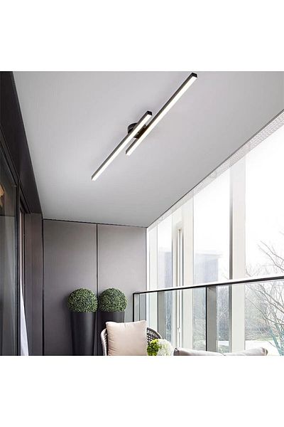 Mikro Light Project Modern Ceiling Corridor Lighting Rod Led Black Daylight Linear Chandelier Fixture