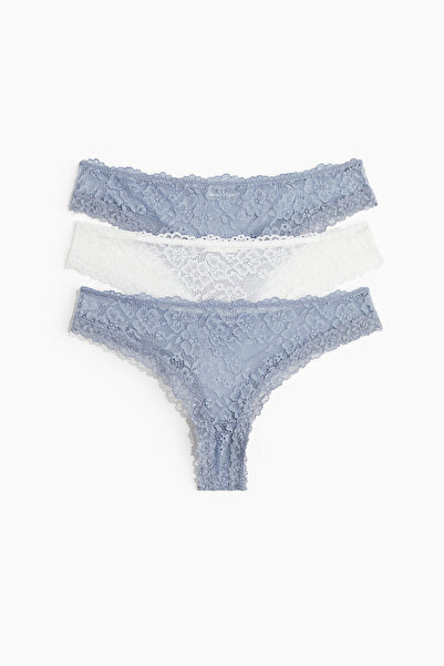H&M 3'lü Dantel Brazilian Külot