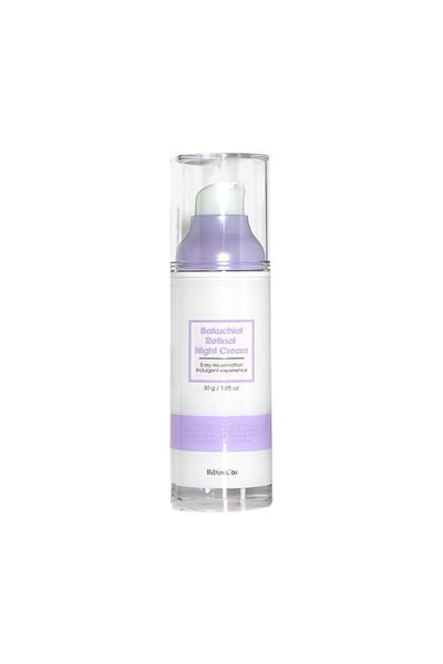 Bibimcos Cremă de noapte pentru retină, hidratantă anti-îmbătrânire cu retinol și bakuchiol pentru reducerea ridurilor