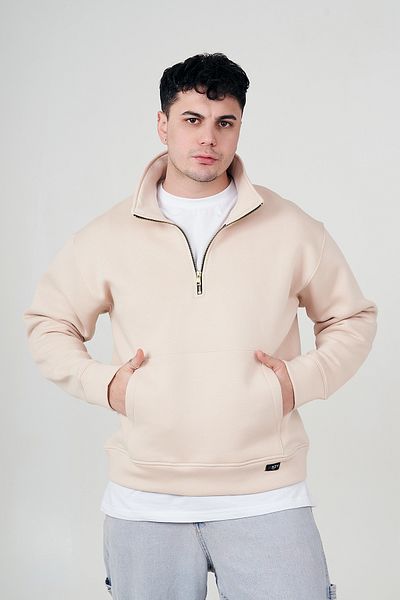 MBEY Φούτερ με χρυσό φερμουάρ Oversize