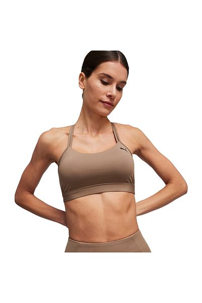 Puma Γυναικείο σουτιέν Puma 4keeps Ultrabare - λουράκι, καφέ