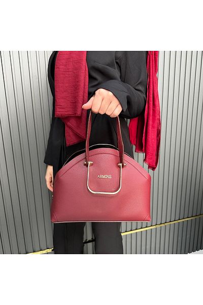 Armine Ar36501 Model Plain Claret Red Bag