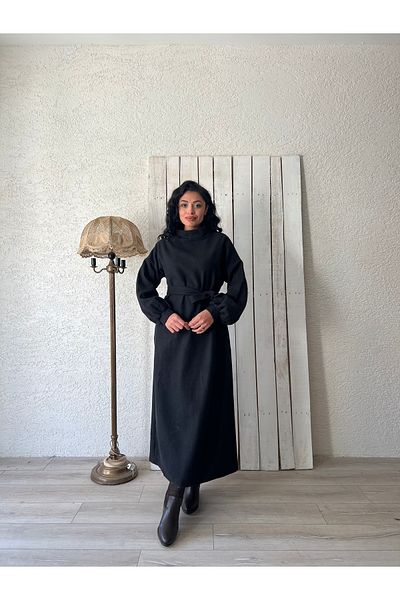 KÜÇÜĞÜM BUTİK Μακρύ μαύρο casual φόρεμα