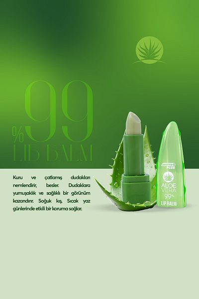 Softto Plus Aloe Vera Lip Balm - Elegant and Durable Cut