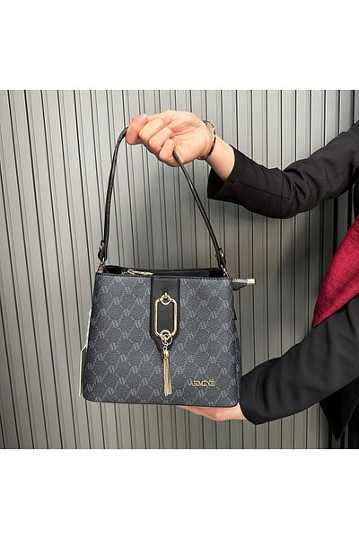 Armine Black Dotted Bag - Ar36111