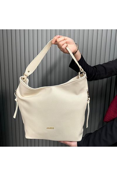 Armine Ar35802 Model Plain Cream Bag