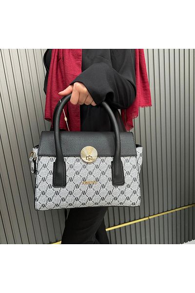 Armine Gray Dotted Bag - Ar38301