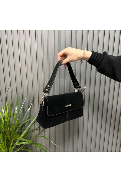 Armine Ar34706 Model Black-Suede Bag