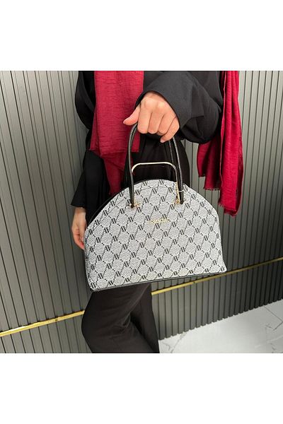 Armine Gray Dotted Bag - Ar36507