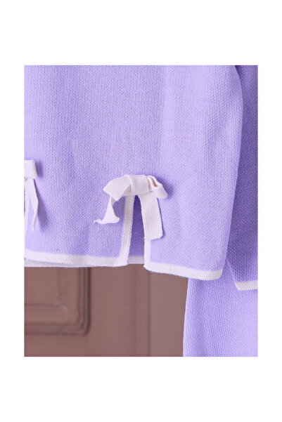 CİCHLİD Girl's Purple Bow Detailed Trick Suit