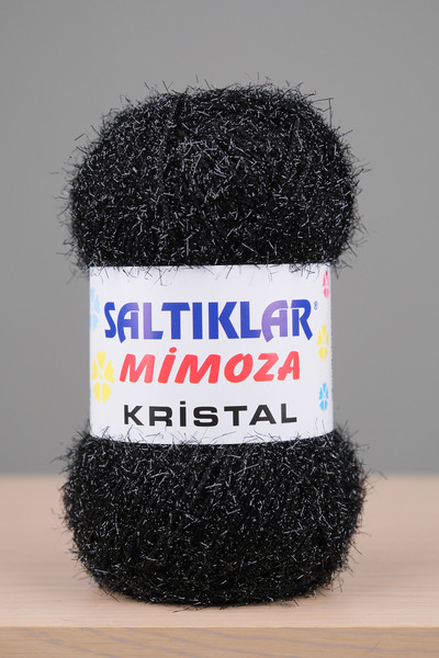 SALTIKLAR Mimoza Kristal Premium Simli Ip 100g/180m Siyah