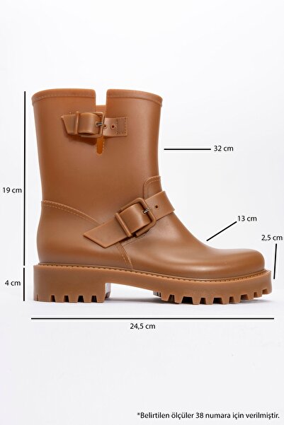 LuviShoes ZONE Taba Kadın Yağmur Botu