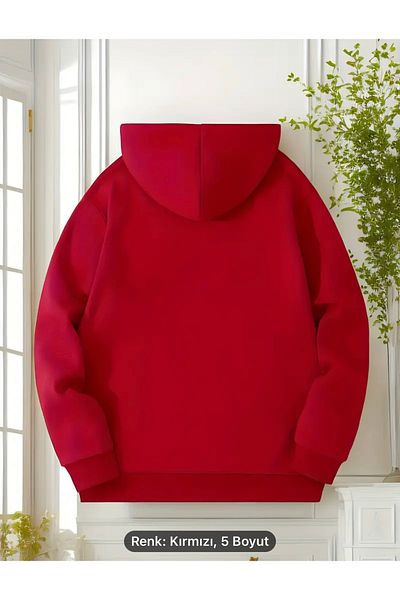 NEW TRENDY COLLECTİON K Printed Hooded Sweatshirt, Comfortable Hooded Sweatshirt for Men