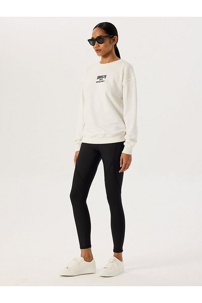 RİVUS Stitched High Waist Leggings - Black