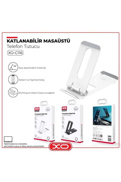 Xo -C116 Ασημένια αναδιπλούμενη βάση επιτραπέζιου τηλεφώνου